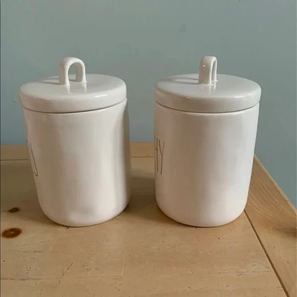 Rae Dunn Gold Letter Canisters 2 - Picture 2 of 4